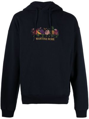Martine Rose hoodie à logo brodé - Bleu