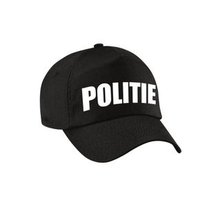 Verkleed politie agent pet / cap zwart voor dames en heren   -