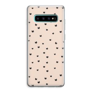 Kleine kattenkopjes: Samsung Galaxy S10 Plus Transparant Hoesje