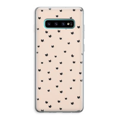 Kleine kattenkopjes: Samsung Galaxy S10 Plus Transparant Hoesje