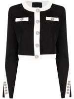 Philipp Plein veste bicolore boutonnée - Noir