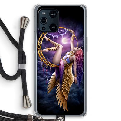 Aerial Angel: Oppo Find X3 Pro Transparant Hoesje met koord
