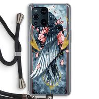 Golden Raven: Oppo Find X3 Transparant Hoesje met koord