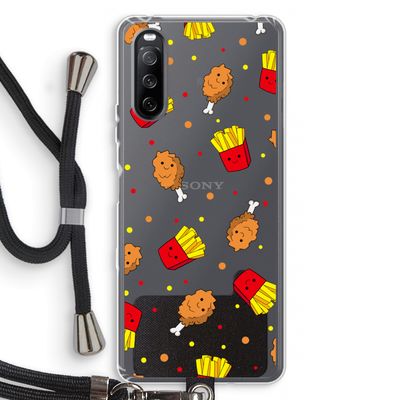 Chicken 'n Fries: Sony Sony Xperia 10 III Transparant Hoesje met koord