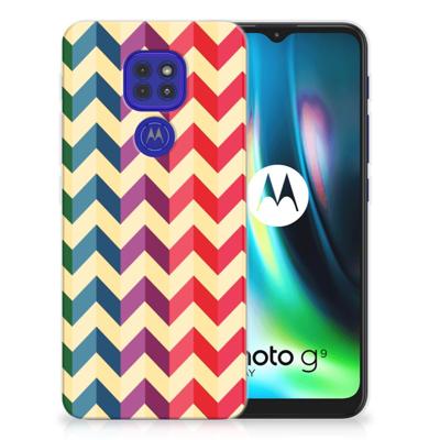 Motorola Moto G9 Play | E7 Plus | TPU bumper | Zigzag Multi Color Motorola Moto G9 Play | E7 Plus | TPU bumper | Zigzag Multi Color