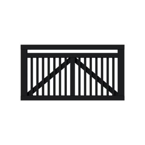 Zwart Houten Tuinpoort Linea 150 x 80 CM