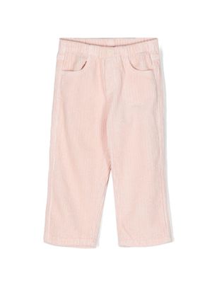 Il Gufo pantalon en velours côtelé à taille élastiquée - Rose