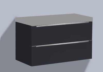 Onderkast Senza 80 Hoogglans Antraciet