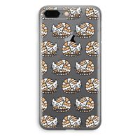 Slapende poes: iPhone 8 Plus Transparant Hoesje
