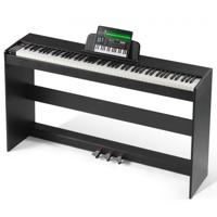 VEVOR digitale piano met 88 toetsen, elektrische piano, dubbel toetsenbord, 1317x320x785mm