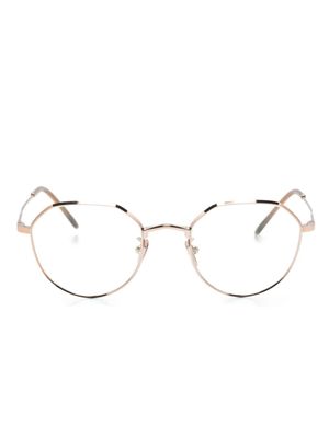 Giorgio Armani lunettes de vue à monture octogonale - Métallisé