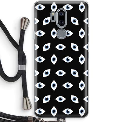 Eyes pattern: LG G7 Thinq Transparant Hoesje met koord