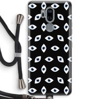 Eyes pattern: LG G7 Thinq Transparant Hoesje met koord