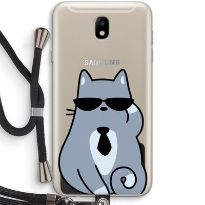 Cool cat: Samsung Galaxy J7 (2017) Transparant Hoesje met koord