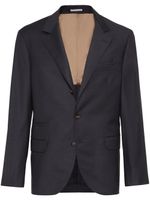 Brunello Cucinelli blazer en laine vierge ajusté texturé - Gris