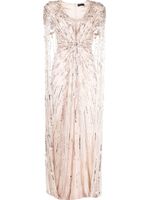 Jenny Packham cape Lotus Lady à ornements de sequins - Rose