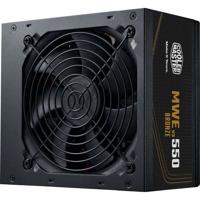 COOLER MASTER MWE Bronze 550W V2 - Alimentazione 550W - 230V (Certificato 80 Plus Bronze 5 anni di garanzia) Cavi piatti neri