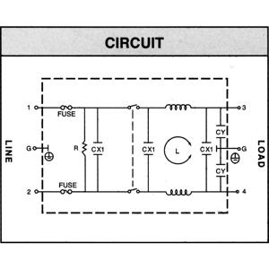 Yunpen 521361 YQ01A1 Netfilter Met IEC-connector, Met schakelaar, Met 2 zekeringen 250 V/AC 1 A 10.5 mH (l x b x h) 68 x 52.5 x 61 mm 1 stuk(s)