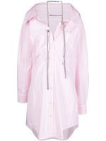 Alexander Wang robe-chemise ornée de cristaux à épaules dénudées - Rose