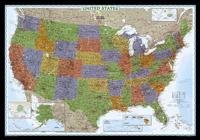 Wandkaart 22081 USA United States - Decorator | 110 x 77 cm | National Geographic