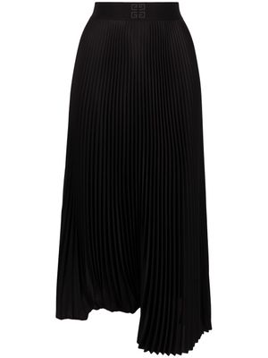 Givenchy jupe plissée à design asymétrique - Noir