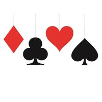Kaartspel/casino speelkaarten decoratie hangers - Hangdecoratie - thumbnail