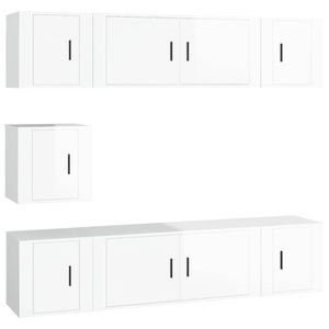 The Living Store TV-meubelset - wit - 2x 100x34.5x40 cm + 5x 40x34.5x40 cm