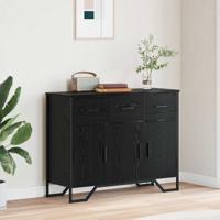 Dressoir Zwart Eiken 97 x 32.5 x 74.5 cm Bewerkt hout
