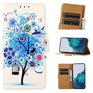 Glam Series Sony Xperia 5 IV Portemonnee Hoesje - Bloeiende Boom / Blauw