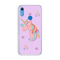 Roze eenhoorn: Huawei Y6s Transparant Hoesje