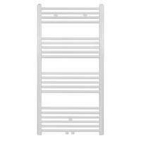 Belrad Handdoekradiator - middenaansluiting - 1200X600mm - 616 Watt - Wit Mat Geborsteld BWM1200600