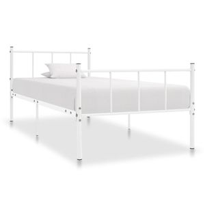 Bedframe metaal wit 90x200 cm