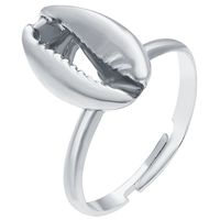 Dames ring Sea Shell Verstelbaar Zilverkleurig