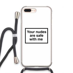 Safe with me: iPhone 8 Plus Transparant Hoesje met koord