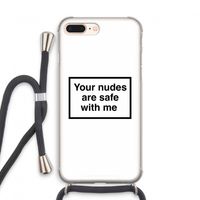 Safe with me: iPhone 8 Plus Transparant Hoesje met koord