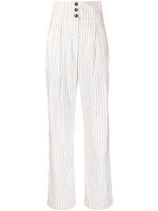 Philosophy Di Lorenzo Serafini pantalon à fines rayures - Blanc