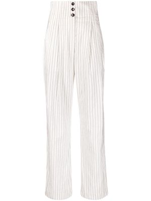 Philosophy Di Lorenzo Serafini pantalon à fines rayures - Blanc