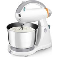 Witte Handmixer met Mengkom en Turbo Functie - 300 Watt