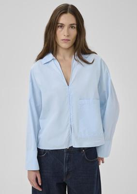 MEW Sunna Boxy Short Shirt | Cashmere Blue