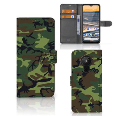 Nokia 5.3 | Telefoon Hoesje | Army Dark | Portemonnee hoesje
