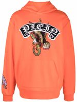 Philipp Plein hoodie à logo brodé - Orange - thumbnail