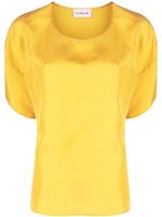 P.A.R.O.S.H. blouse en soie à manches courtes - Jaune