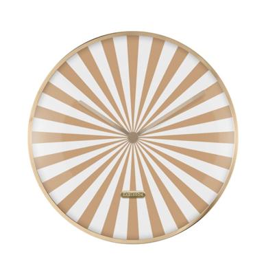 Wall Clock Candy Swirl Dome Licht Bruin en Wit