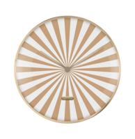 Wall Clock Candy Swirl Dome Licht Bruin en Wit