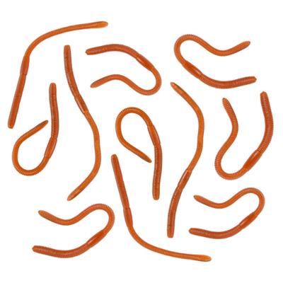 Nep regenwormen 8 cm - bruin - 20x - sticky - Horror/griezel thema