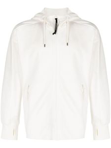 C.P. Company hoodie zippé Diagonal Raised - Blanc