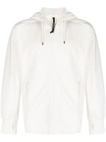 C.P. Company Diagonal Raised zipped cotton hoodie - Blanc