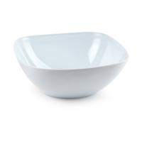Plasticforte Serveer schaaltje - 20x - vierkant - wit - 20 x 9 cm - kunststof