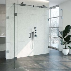 Douchecabine Compleet Just Creating Profielloos XL 100x200 cm Gunmetal Sanitop