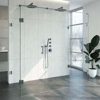 Douchecabine Compleet Just Creating Profielloos XL 100x200 cm Gunmetal Sanitop